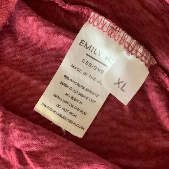 HELEN HSU earthy berry rayon/spandex A line tank top/XL - Picture 3 of 4